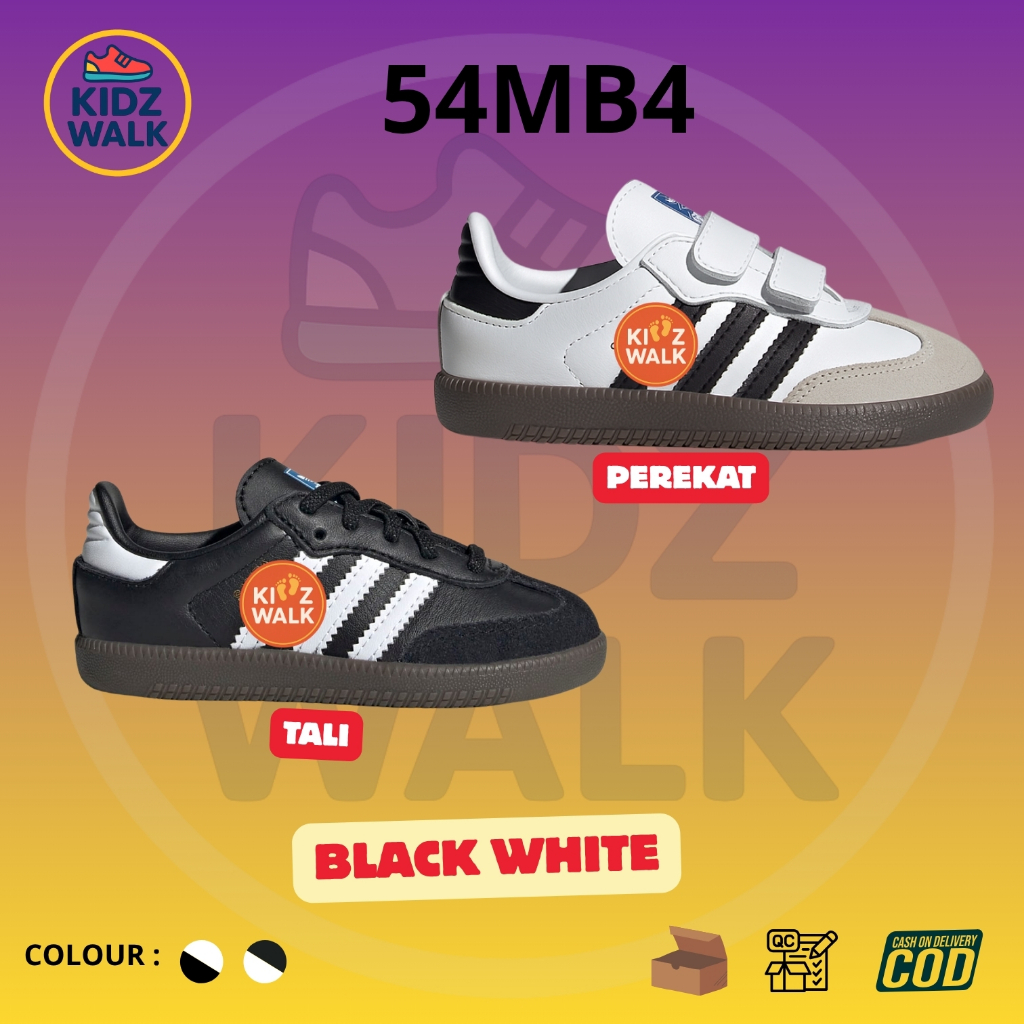 SEPATU SEKOLAH ANAK LAKI LAKI PEREMPUAN HITAM PUTIH TALI PEREKAT PAUD SD SMP SEPATU PRIA WANITA