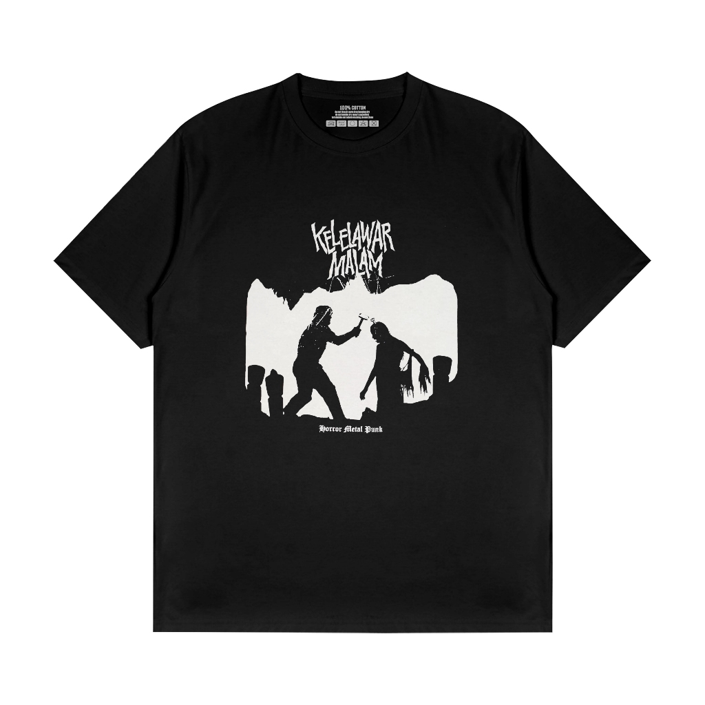 KAOS KELELAWAR MALAM HORROR METAL PUNK / KAOS BAND KM / KAOS MUSIK METAL / KAOS BAND DISTRO TERLARIS