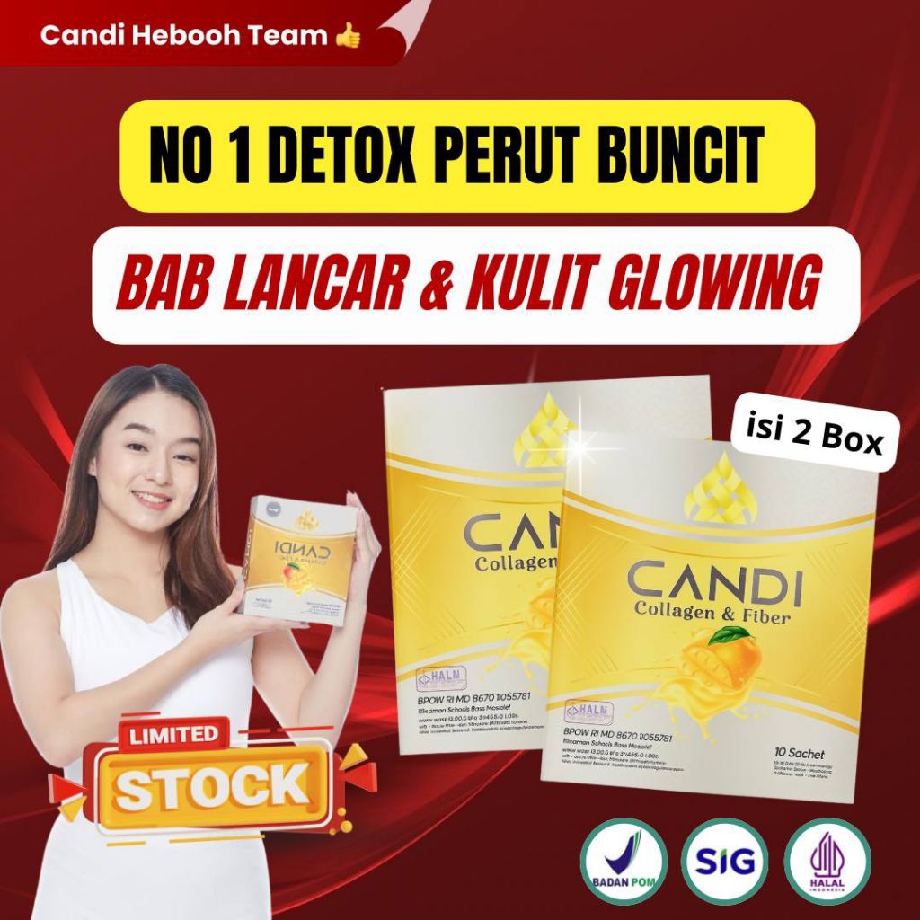 CANDI COLLAGEN FIBER MINUMAN PELANGSING PEMBLOKIR LEMAK DIET DETOX LEMAK PERUT BUNCIT MELANCARKAN BA