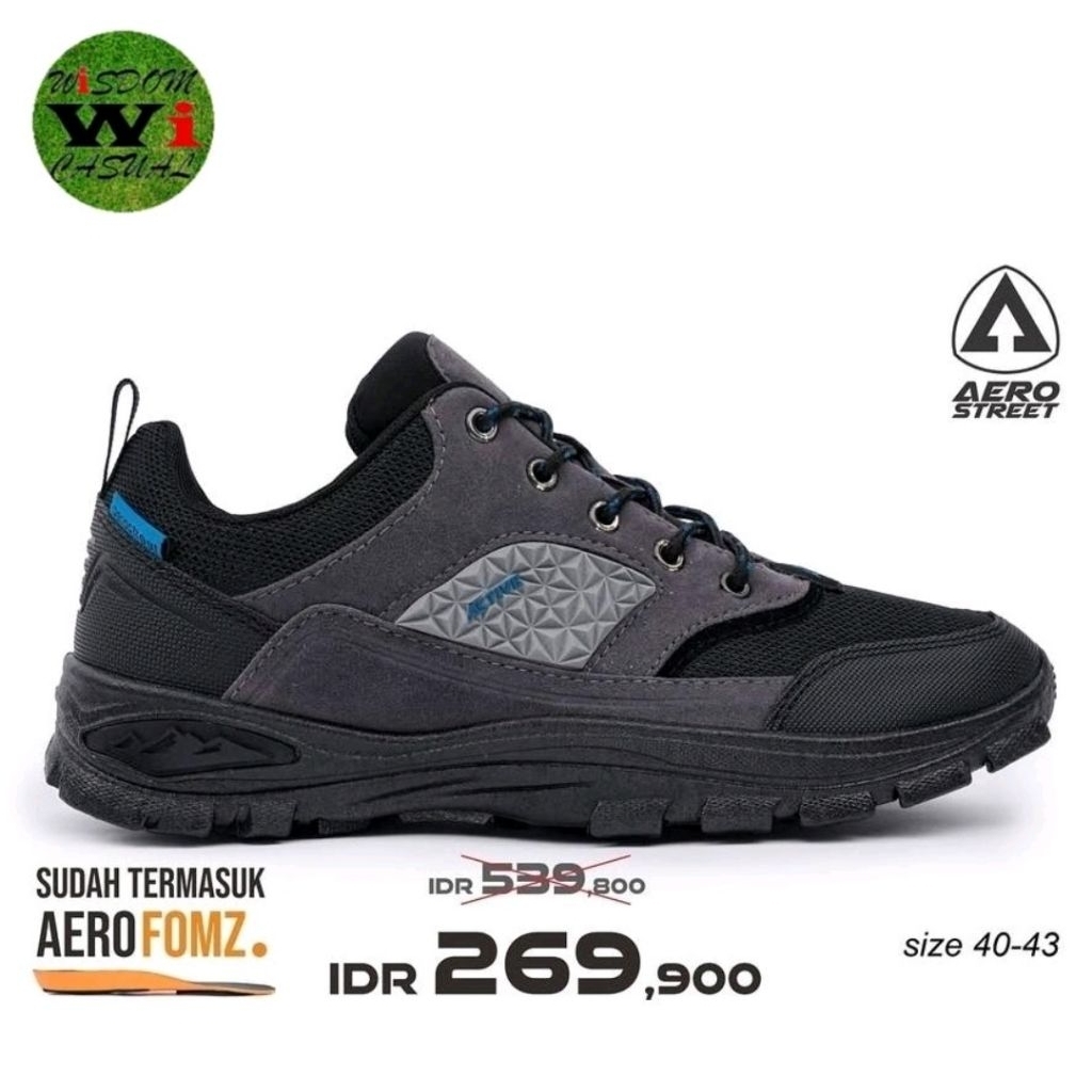 Rijek Sale - Sepatu Aerostreet Active Outdoor Abu Original