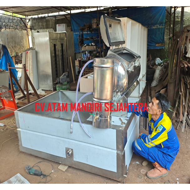 Mesin Vacuum Frying Kapasitas 5 kg/proses - Mesin Vacuum Penggorengan Buah Bahan Stainless