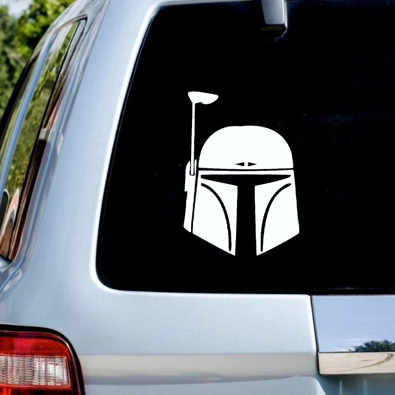 Stiker Seni Boba Fett yang Dapat Dilepas, Stiker Perang Luar Angkasa Keren untuk Mobil, Laptop, Skat