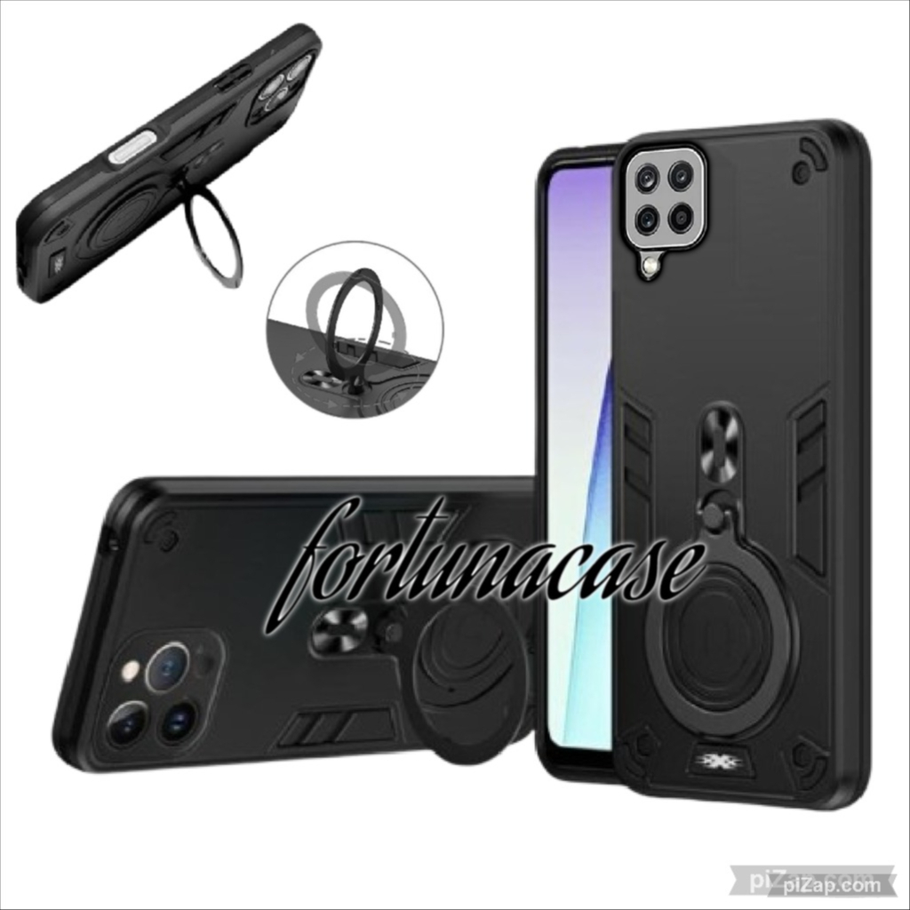 CASING HP UNTUK SAMSUNG A12 SAMSUNG M12 CASE ROBOT RING PROTEKSI CAMERA CASING STANDING NEW COVER