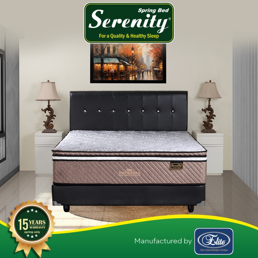 Elite Serenity Impressa Latex Springbed | Kasur Serenity Impressa Pocket Spring bed Pillowtop Latex
