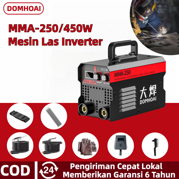 Domhoai Mesin Las Inverter MMA-250 450W Mesin Las  MINI Las Listrik Portable / Mesin trafo las / Wel