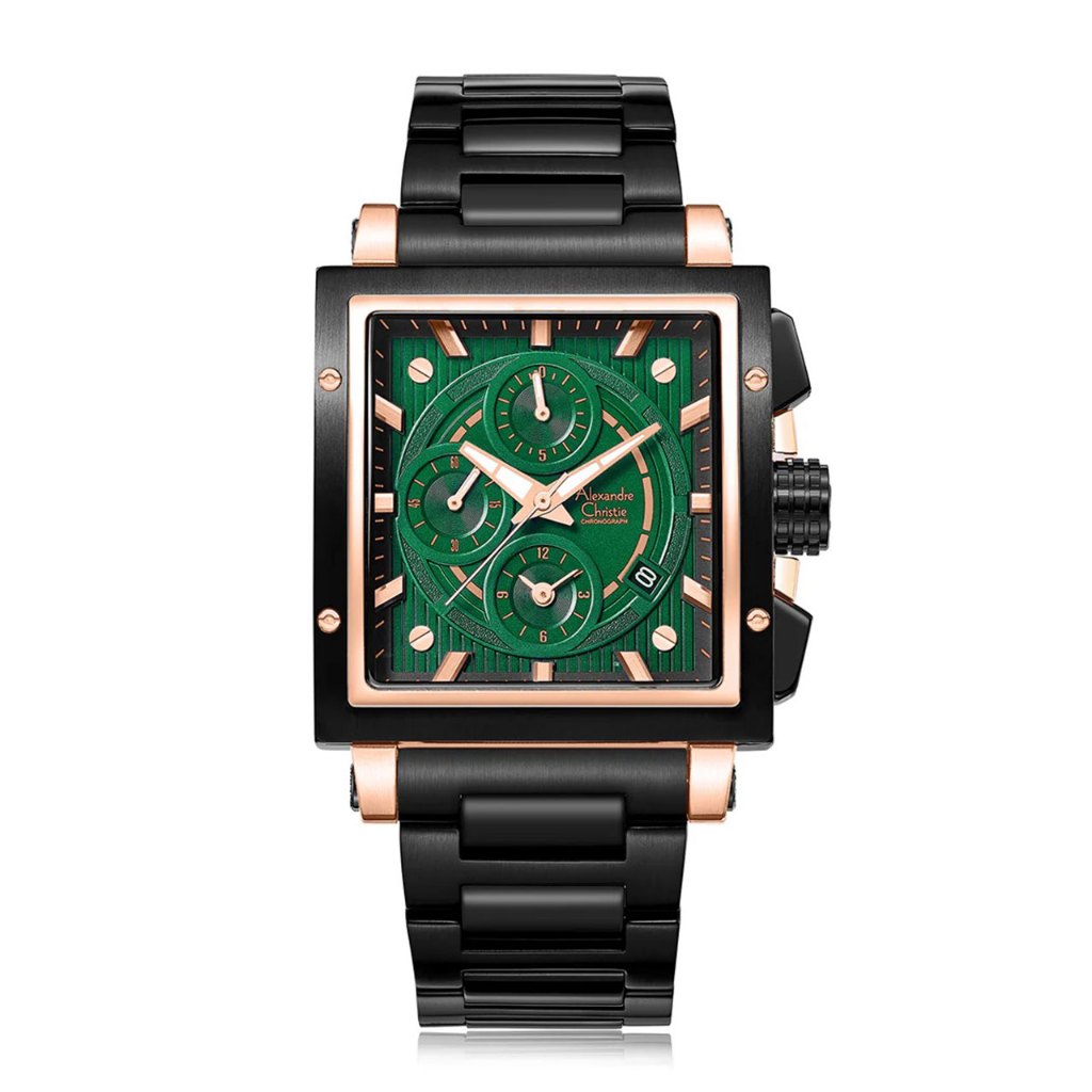 Jam Tangan Pria Analog Alexandre Christie 6182GC AC6182 AC 6182 GC 6182 GCBBRGN Original Garansi Res