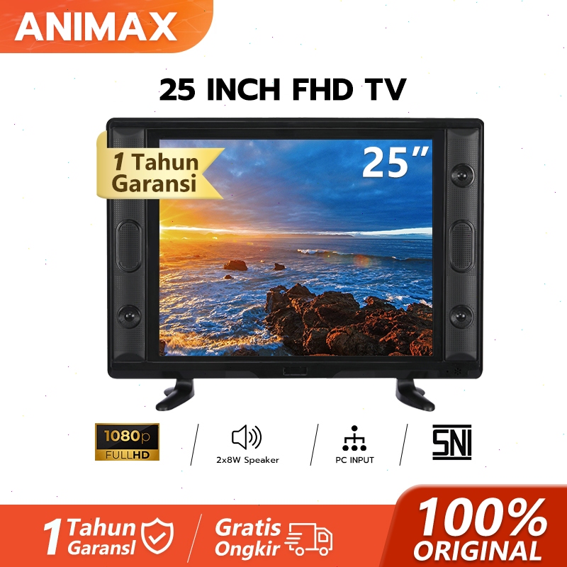 Animax TV Digital 24 inch - TV LED 25 inch  24 inch 22 inch Televisi LED FHD 2K - VGA/HDMI/USB - TV 
