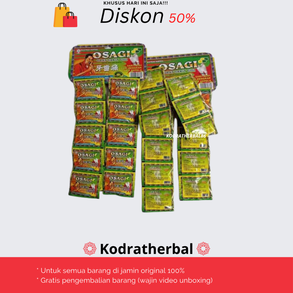 OSAGI HIJAU KAPSUL SAKIT GIGI / OBAT SAKIT GIGI