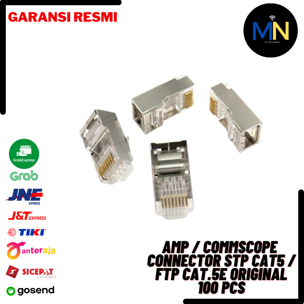 AMP COMMSCOPE Connector STP CAT5 / FTP CAT.5e ORIGINAL 100 PCS