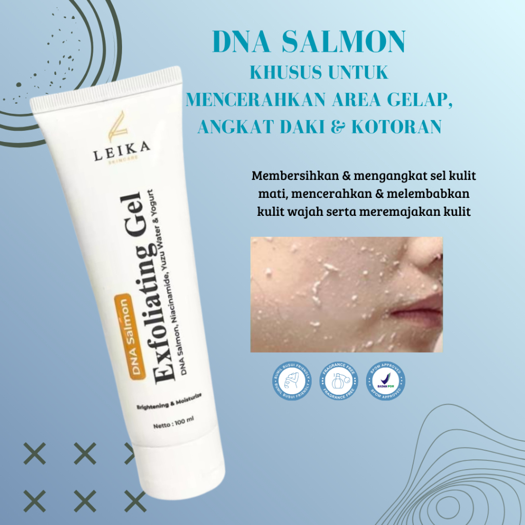 DNA SALMON EXFOLIATING GEL Pengangkat Sel Kulit Mati Eksfoliasi Wajah Exfoliating Gel Wajah Peeling 