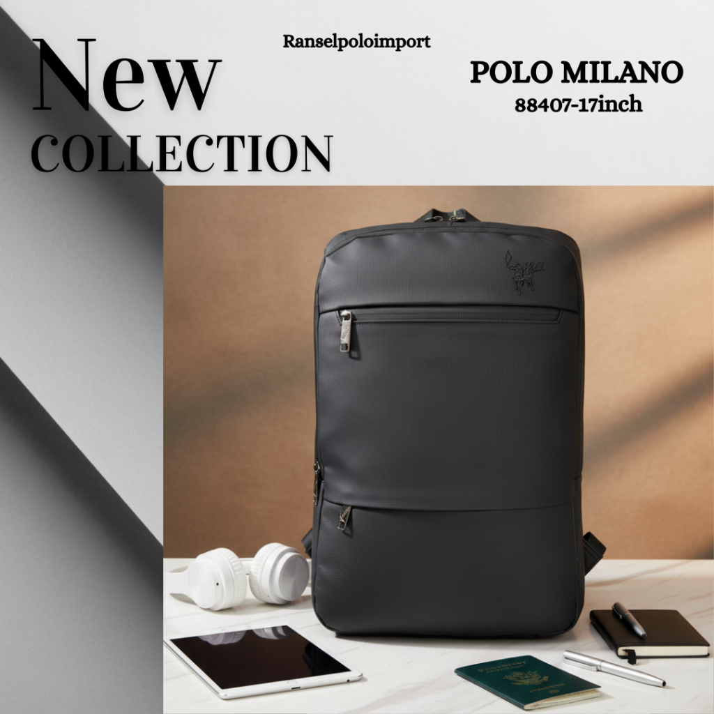 Ransel Polo Milano Import 88407-17inch Ransel Laptop Expanding Tas Kerja Anti Air