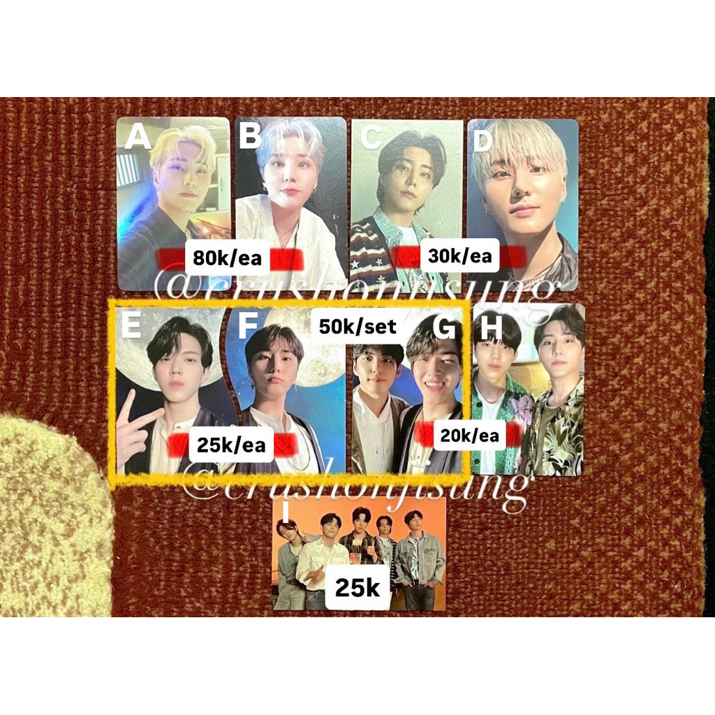 [READY] PC PHOTOCARD DAY6 EOD EVEN OF DAY POB WITHDRAMA MMT YOUNGK DOWOON GRUP UNIT BRIWOON GLUON NE