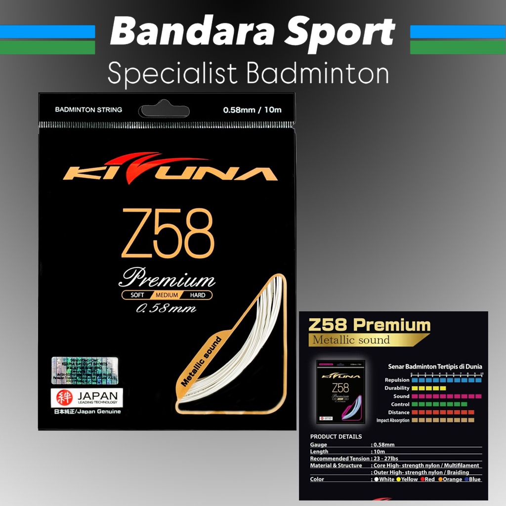 STRING KIZUNA Z58 Premium | 0.58 mm Senar Raket Badminton Bulutangkis
