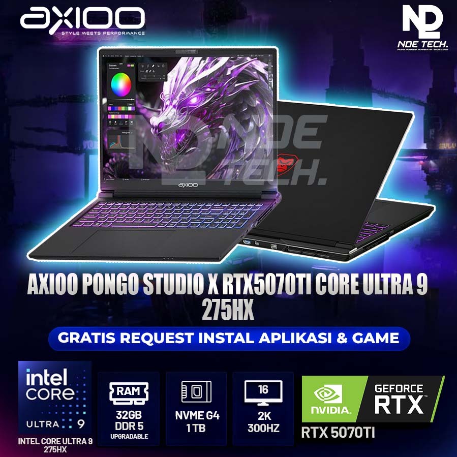 AXIOO Pongo Studio X RTX5070TI Core Ultra 9 275HX