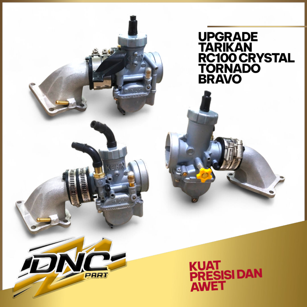 PAKET KARBURATOR PE24 PE26 PE28 + MANIPOL RC80 RC100 CRYSTAL TORNADO BRAVO | SET KARBU & INTAKE
