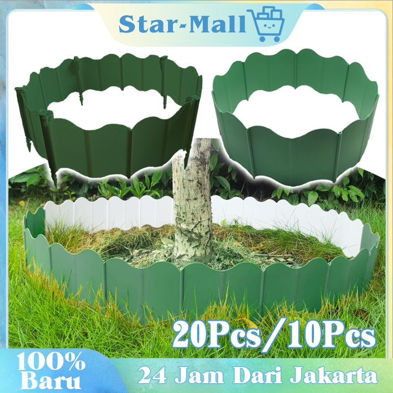 20pcs Pagar Tanaman Plastik Parklon Fence Untuk Taman Luar Ruangan