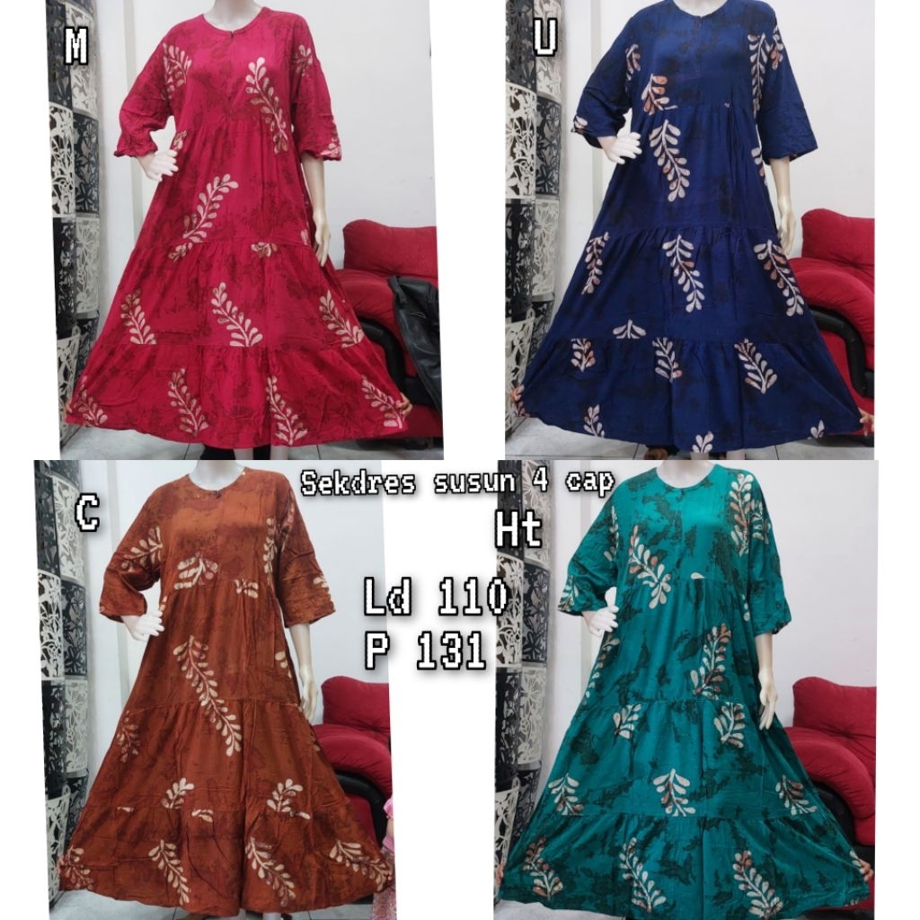 SEKDRESS SUSUN 4 CAP PREMIUM//SEKDRESS BATIK CAP//SEKDRESS Nyaman di pakai//SEKDRESS Busui//SEKDRESS