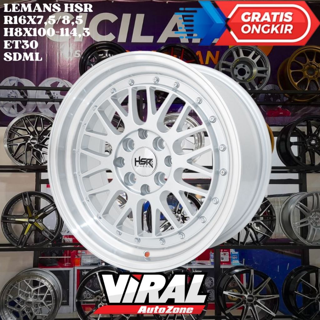 Velg Mobil Ring 16 HSR LEMANS R16 Celong Untuk Swift, Mazda2, Vios, City, Jazz, Yaris