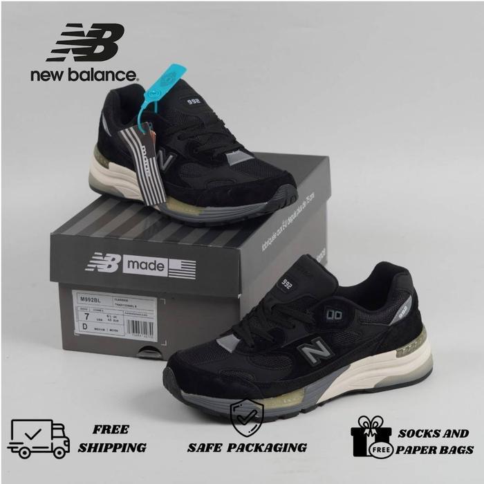 Sepatu New Balance 992 Black Grey