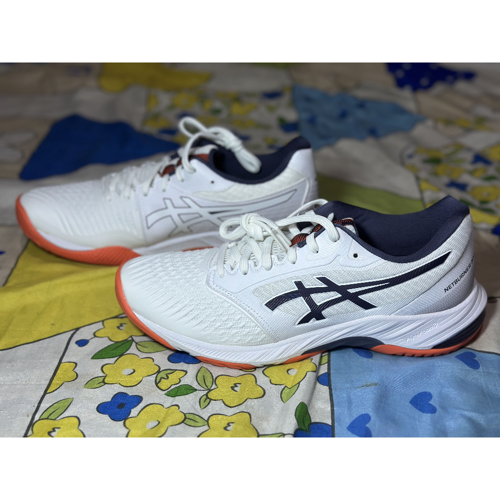 Asics Netburner Ballistic FF 3 White Original (Sepatu olahraga, sepatu voli, sepatu basket)