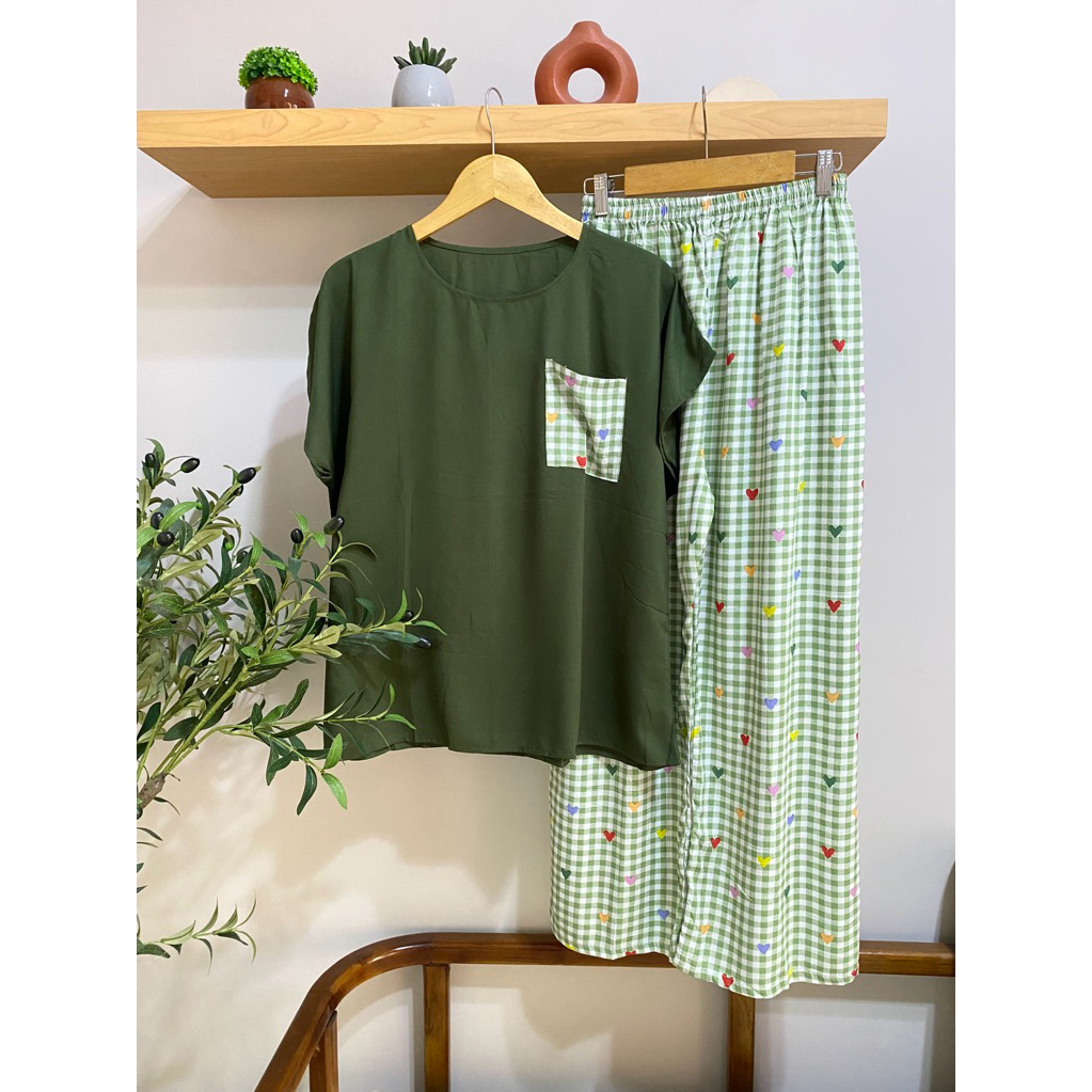 Babydoll panjang jumbo/ piyama rayon jumbo / set rayon