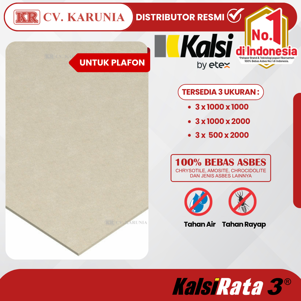 KalsiRata 3 | KalsiBoard Plafon | Papan KalsiBoard