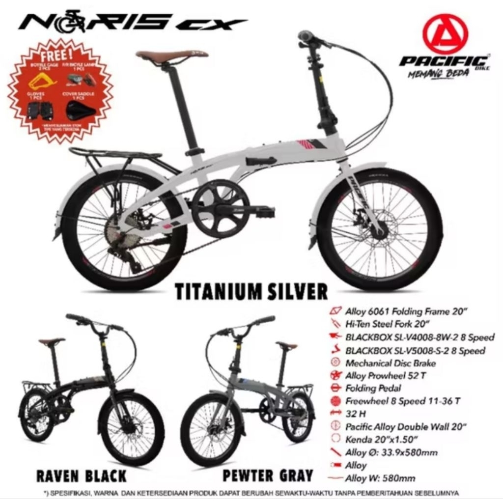 Sepeda lipat pasific noris cx