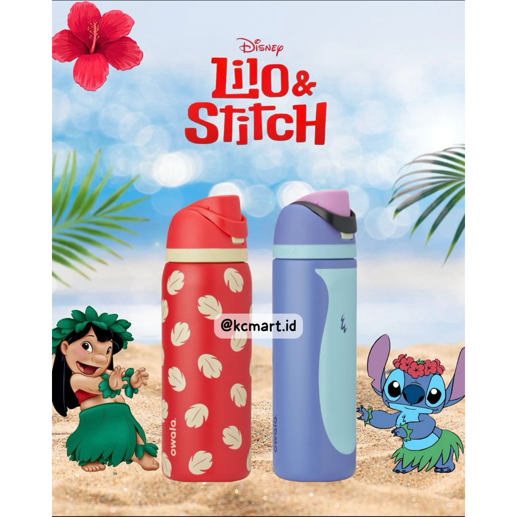 Owala Freesip 32oz 40oz Owala Lilo Stitch Princess Mermaid Beauty and the beast Cinderella Original