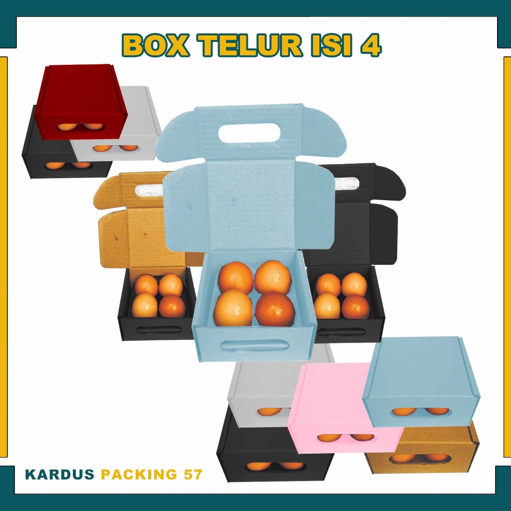 BOX TELUR ISI 4 BUTIR | TELUR AYAM | TELUR BEBEK | TELUR ASIN