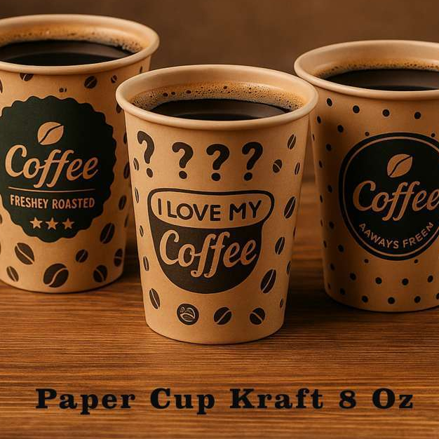 Paper Cup Motif 8OZ