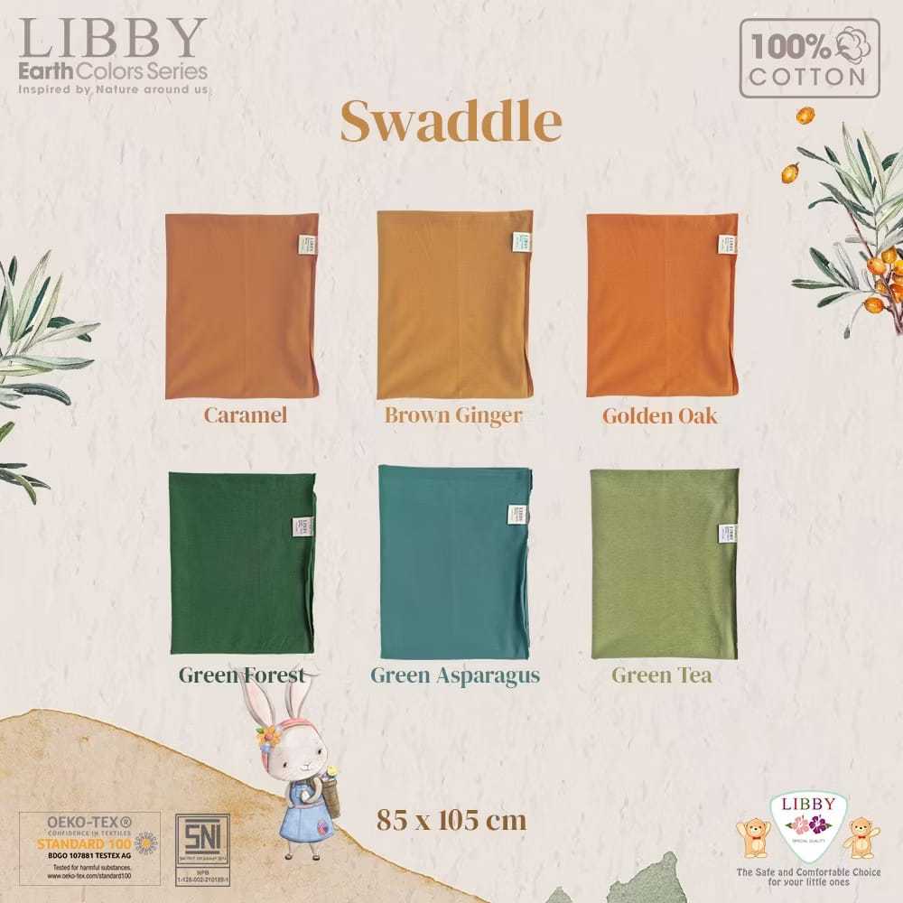 [TOMS] LIBBY (1pcs) Bedong Swaddle COMFY SET Earth Series Color Bayi Swadle Baby 85x105 cm | Selimut