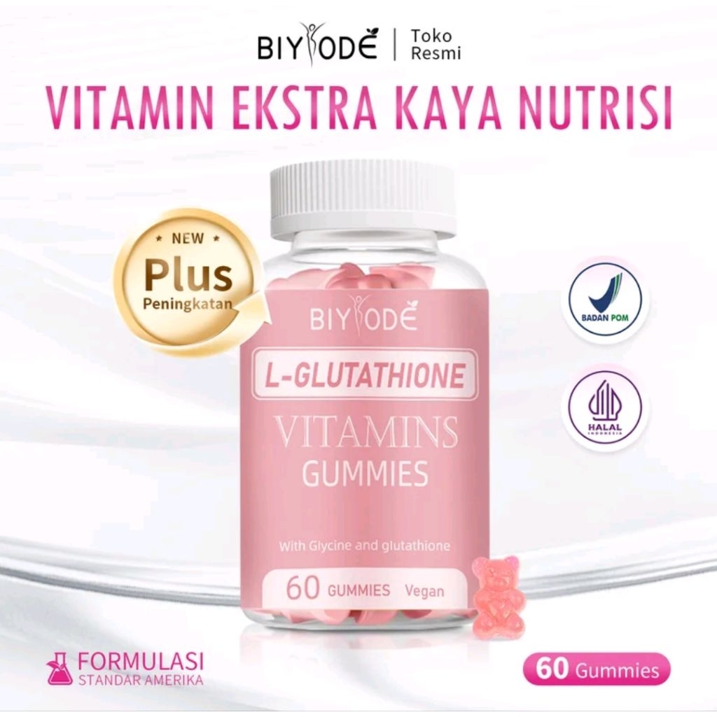 [Beauty skincare] BIYODE L-Glutathione plus Vitamins GUMMIES Beauty Gluta white bright Glutathione C