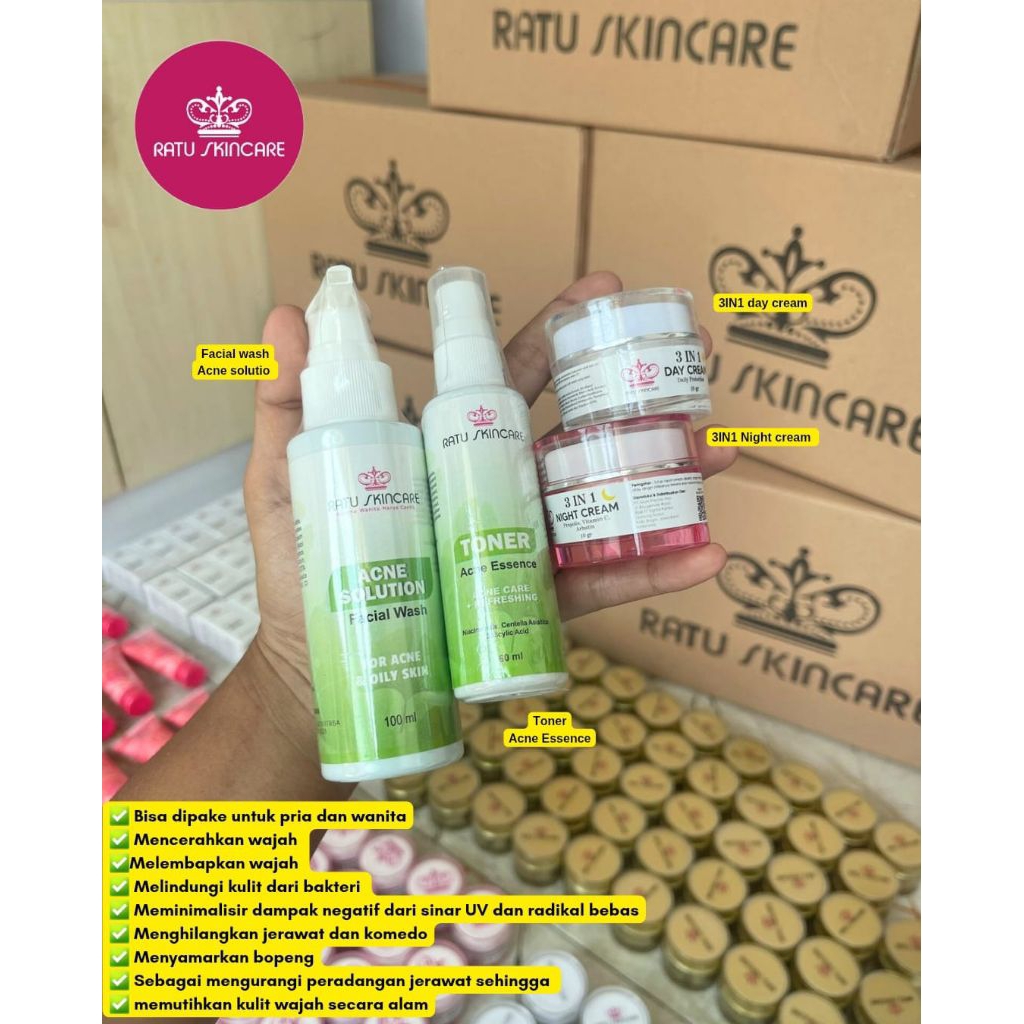 RatuSkincare Paket acne series.