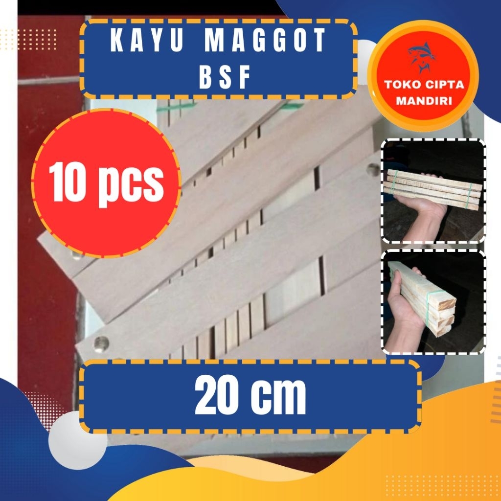 paket hemat kayu bsf 20 cm 10 pcs siap pakai kayu maggot bsf lalat bsf maggot