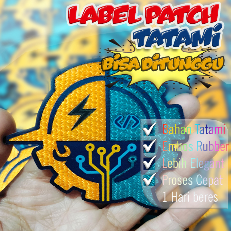 Patch Jersey Custom 3D Murah Bahan Rubber buat apparel patch woven jersey bola