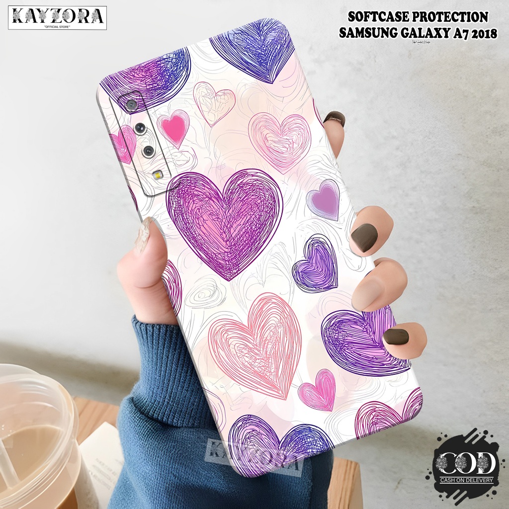 Case SAMSUNG GALAXY A7 2018 Terbaru - Fashion Case Cute Love - Casing SAM GALAXY A7 2018 - Silikon P