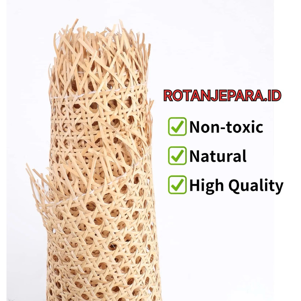 ROTAN OPEN WEBBING ANYAMAN ROTAN LEMBARAN GREAT A ANYAMAN MESIN PER ROLL 15METER