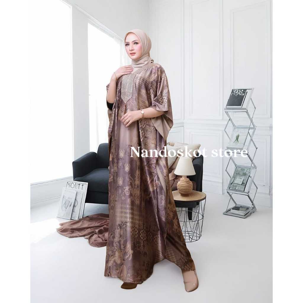 Kaftan lebaran dan pesta muslimah premium Armani Silk - NS AMD KAFTAN