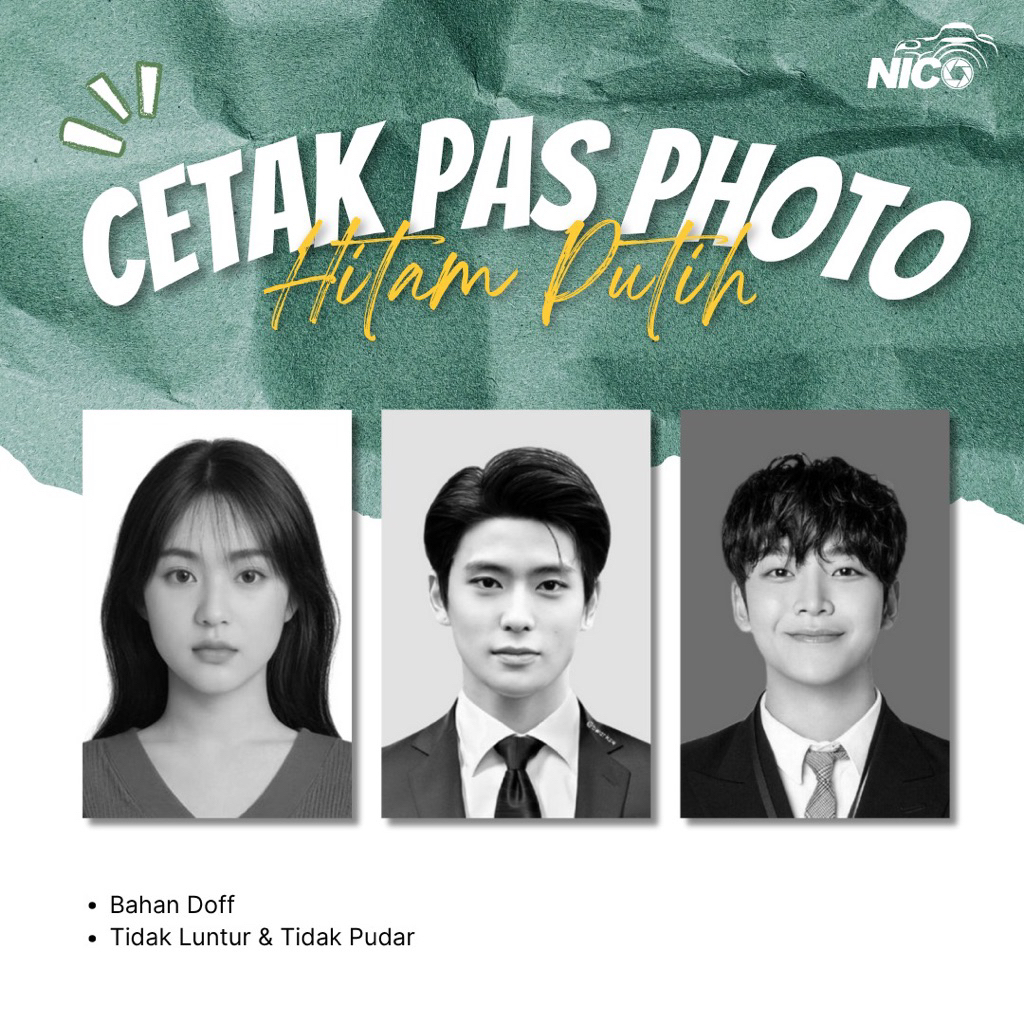 CETAK FOTO (HITAM PUTIH) KERTAS DOFF