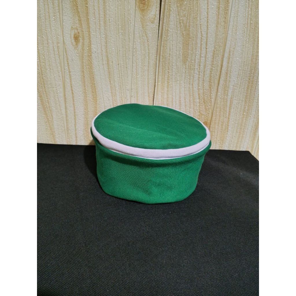 Peci Lipat Mesir Hijau Putih