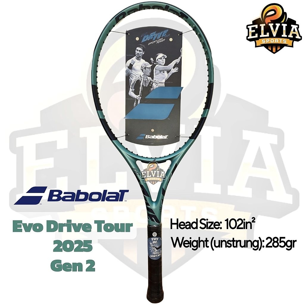 Babolat Evo Drive Tour 2025 Gen 2  | Raket Tenis Original 285g | Powerful & Nyaman | Cocok Beginner 