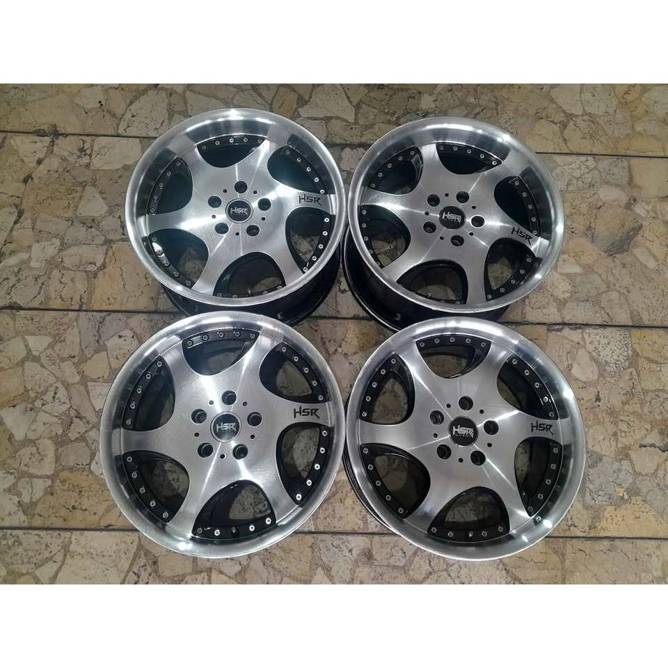 VELG MOBIL RACING HSR GANGNAM RING 17 LEBAR 7,5/8,5 LUBANG BAUT PCD 5X114 ET45 PELEK