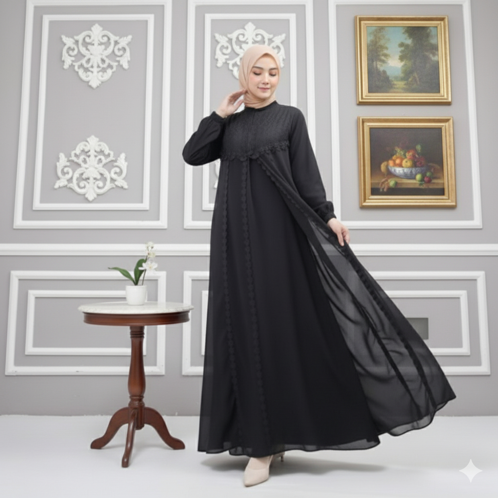 Gamis Kondangan Ibu Ibu Pkk Baju Muslim Kekinian Bisa Cod Terbaru Lebaran 2026 Bj Gamies Elegan Fash