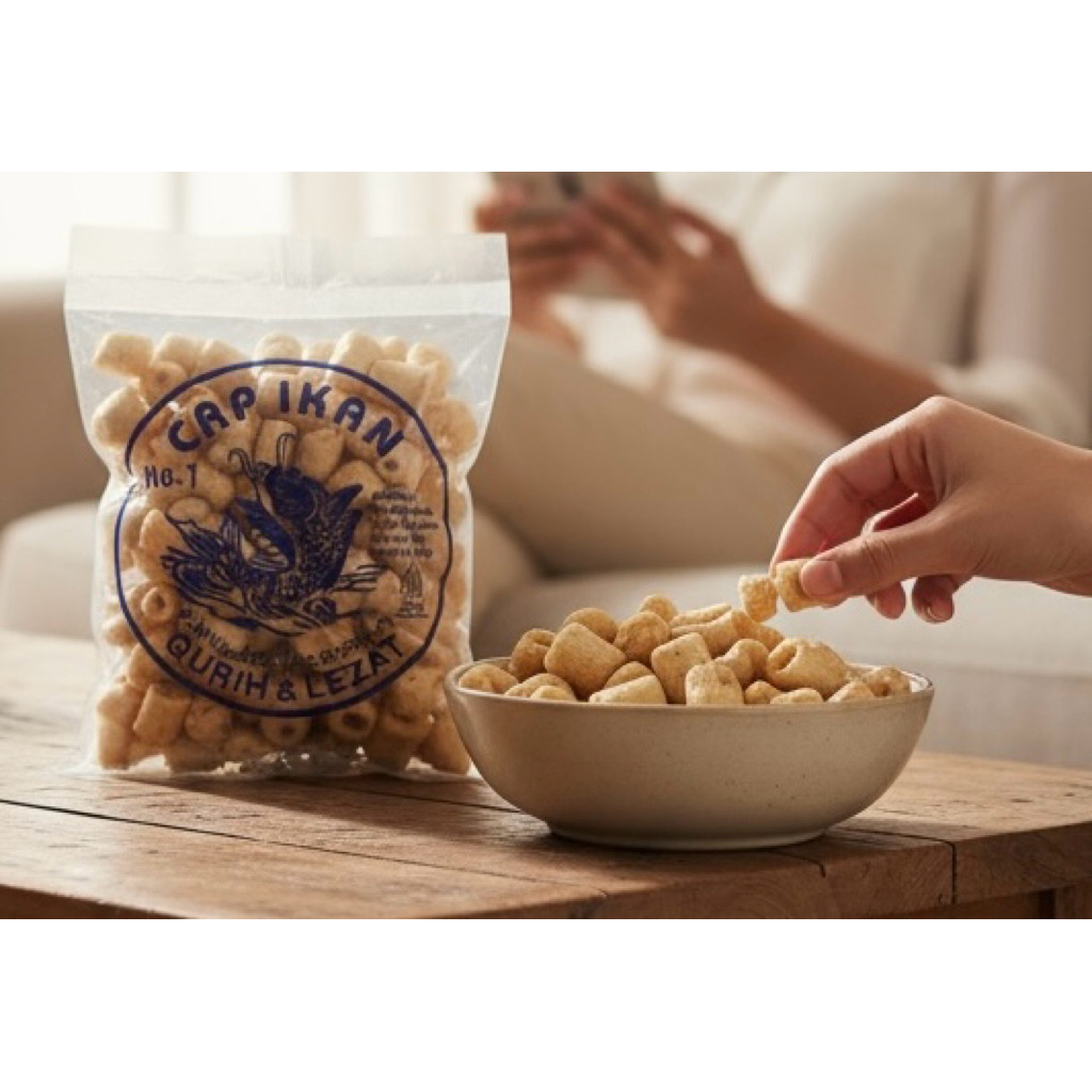 Snack CAP IKAN / Kerupuk Gorong Gorong Original / Kerupuk CAP IKAN