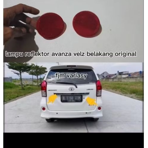 lampu reflektor lampu mata kucing bemper belakang mobil avanza Veloz th 2012-2020 original