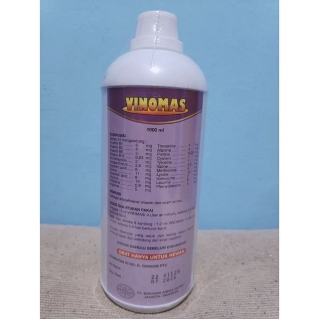 vinomas1liter untuk ayam broiler dan petelur asli hanya untuk peternakan
