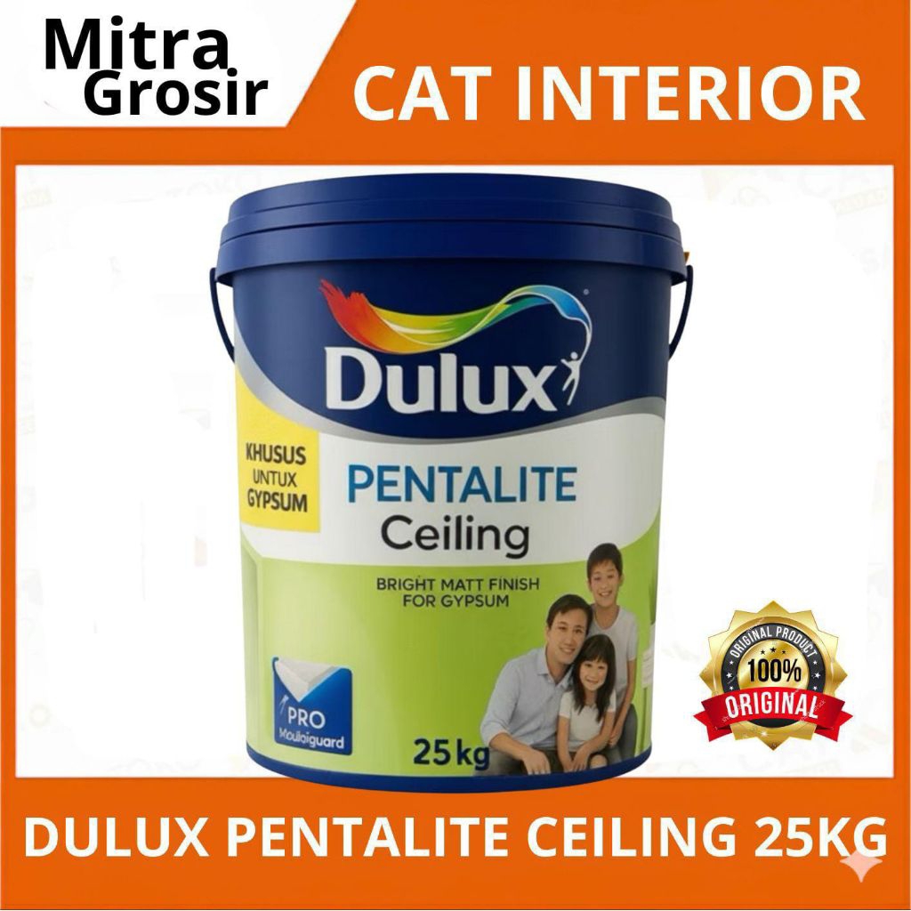 DULUX PENTALITE CEILING 25 KG | DULUX CAT PLAFON | KEMASAN PAIL