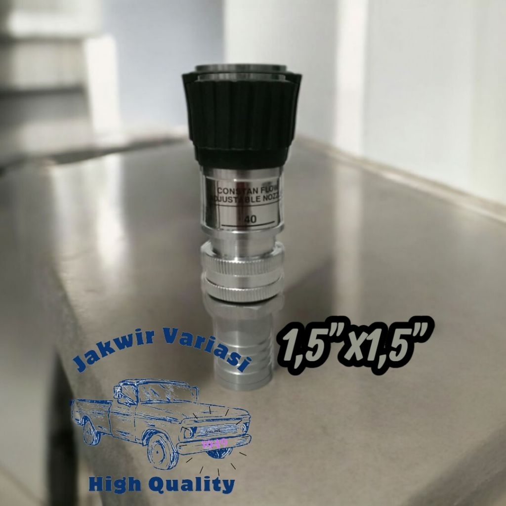 Variable Nozzle Spray Pemadam 1,5 inchi plus Connector Selang 1,5 inchi