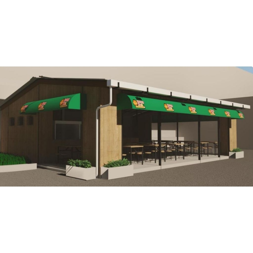 kanopi outdoor kain waterproof | awning teras cafe & balkon rumah