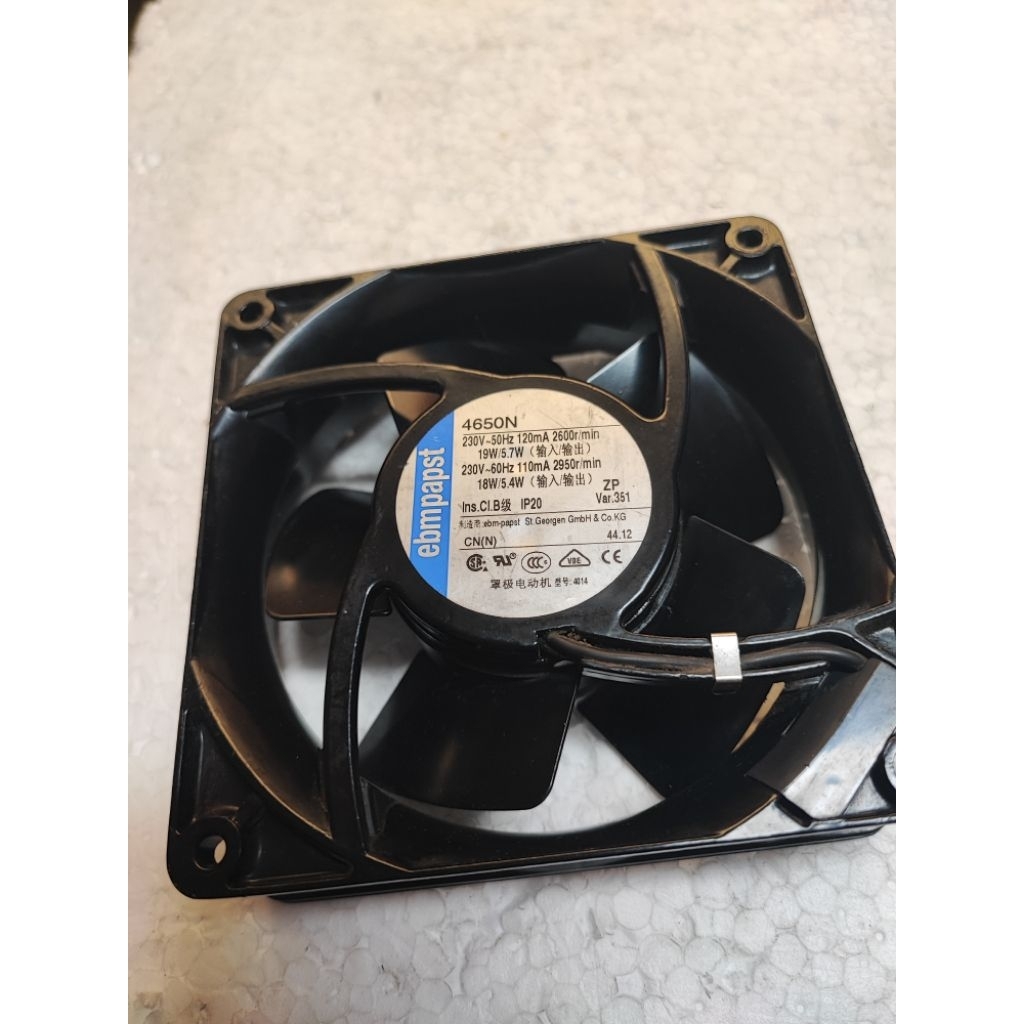 Kipas blower metal termasuk baling2  12cm 230VAC 2950RPM sesuai gbr photonya